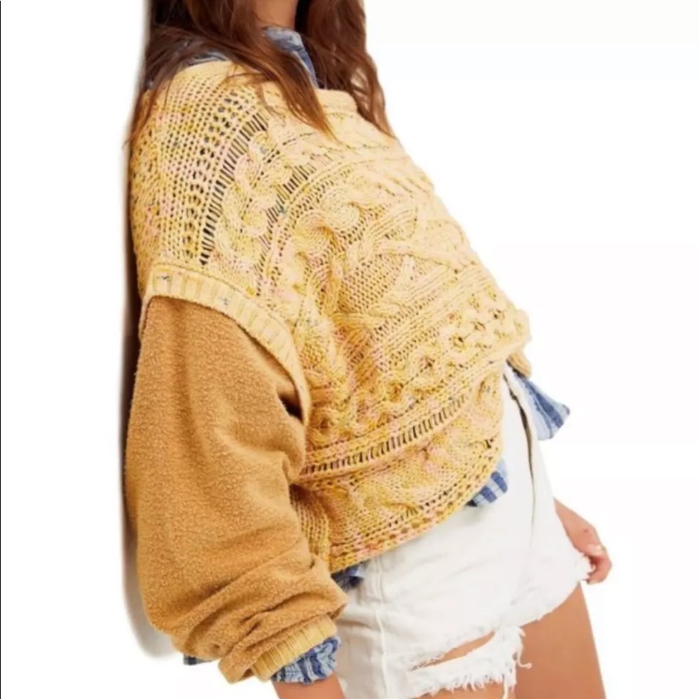 NWOT Free People Honeycomb Sweater XS - Picture 3 of 7